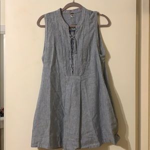 Free people blue and white stripped dress